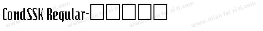 CondSSK Regular字体转换